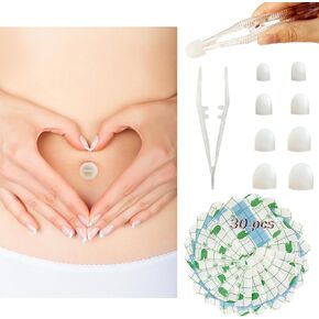 Patented 8PCS Belly Button Plug Post Tummy Tuck & Liposuction Recovery Shaper, Soft and Comfortable Belly Button Retainer