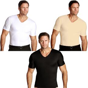 Insta Slim 3 Pack V-Neck ، ابحث عن ما يصل إلى 5 بوصات على الفور ، أسود