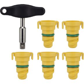 6 PACK Oil Drain Plug Compatible with Ford F-150 F150 Mustang Bronco Explorer Edge Lincoln MKZ FT4Z-6730-A FT4Z6730A BC3Z-6730-A BC3Z6730A KX6Z-6730-B KX6Z6730B BC3Z-6730-B with Removal Tool