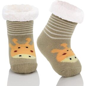 Zando Kids Christmas Socks Kids Guzzy Socks Kids Clipper Socks for Kids Toddler Winter Socks Baby Christmas Socks