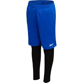 Reebok Boys Basketball Shorts - 2-in-1 Boys Athletic Shorts for Running with Compression Leggings, Pockets, and Drawstring