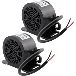 Mirkoo Backup Alarm 110dB 12V-80V DC مقاوم للماء الصناعي للخدمة الاحتياطية ذات الخدمة الاحتياطية العكسية الإنذار الصافرة الصاخبة الشاحنة الشاحنة شاحنة شاحنة شاحنة شاحنة شاحنة شحن السيارات الثقيلة (مزودة بأسلاك 2pc)