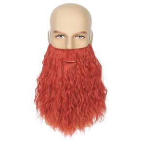 Yan Dream Men Long Curly Wizard Leard مع شريط مرن للبالغين الكبار زي شارب Cosplay Cosplay Cosplay Matache (رمادي)