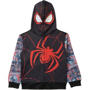 Marvel Spider-Man Avengers Fleece Zip Up Cosplay Hoodie Toddler to Big Kid Sizes (2T - 18-20)