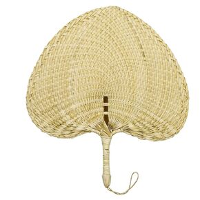AUEAR, Natural Raffia Hand Fans Handmade Handheld Weaving Wedding Palm Leaf for Party Table Decoration Summer Cooling Farmhouse Wall Home (Chinese Style A)