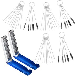 Mandark 3 Sets Car Carburetor Cleaning Kit, Auto Carb Carbon Jet Remove Cleaner, Vehicle Carburettor Cleaner Multi Sizes Cleaning Wires Set, Universal for Motorcycle ATV Moped