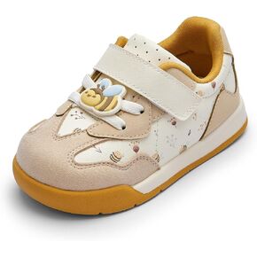 Balabala Toddler Shoes Little Girls Boys Sneakers Kids Wide Barefoot Shoes Baby Cute Walking Shoes Non-Slip Soft Comfortable
