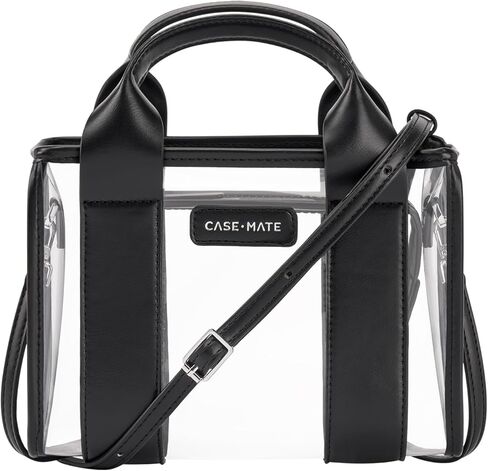 Case-Mate Soap Bubble Micro Tote Bag for Women - Iridescent Mini Purse with Jacquard Crossbody Strap - Small Handbag - Water-Resistant Clear Tote Bag for Keys, Phone, Wallet and Sunglasses in Kuwait