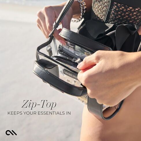 Case-Mate Soap Bubble Micro Tote Bag for Women - Iridescent Mini Purse with Jacquard Crossbody Strap - Small Handbag - Water-Resistant Clear Tote Bag for Keys, Phone, Wallet and Sunglasses in Kuwait