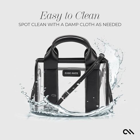 Case-Mate Soap Bubble Micro Tote Bag for Women - Iridescent Mini Purse with Jacquard Crossbody Strap - Small Handbag - Water-Resistant Clear Tote Bag for Keys, Phone, Wallet and Sunglasses in Kuwait