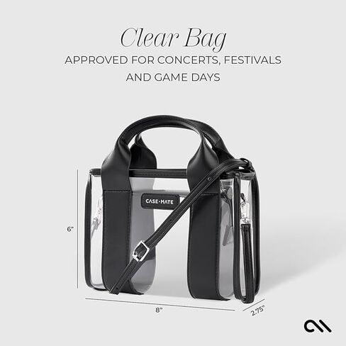 Case-Mate Soap Bubble Micro Tote Bag for Women - Iridescent Mini Purse with Jacquard Crossbody Strap - Small Handbag - Water-Resistant Clear Tote Bag for Keys, Phone, Wallet and Sunglasses in Kuwait