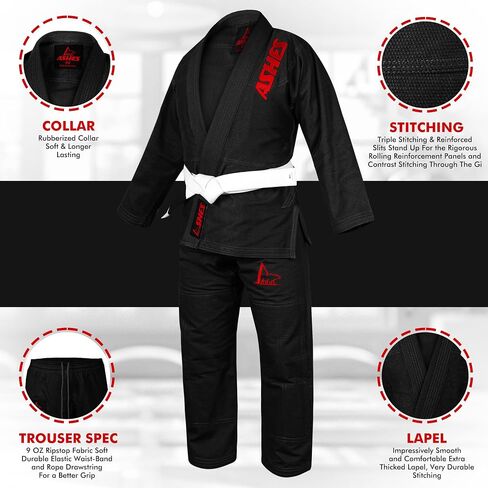 Sports IBJJF Ultra Light BJJ Brazilian Jiu Jitsu Gi for Kids with Preshrunk Fabric and Free Belt in Saudi Arabia