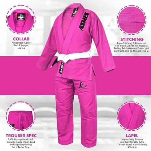 Sports IBJJF Ultra Light BJJ Brazilian Jiu Jitsu Gi for Kids with Preshrunk Fabric and Free Belt in Saudi Arabia