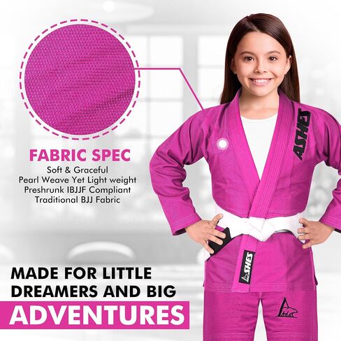 Sports IBJJF Ultra Light BJJ Brazilian Jiu Jitsu Gi for Kids with Preshrunk Fabric and Free Belt in Saudi Arabia