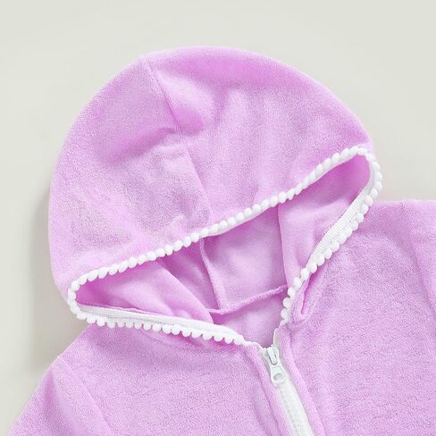 CIYCUIT Toddler Girls Swim Cover Up with Hood and Zipper in Saudi Arabia