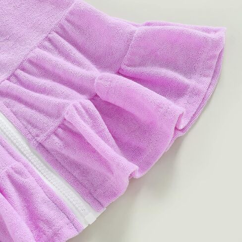 CIYCUIT Toddler Girls Swim Cover Up with Hood and Zipper in Saudi Arabia