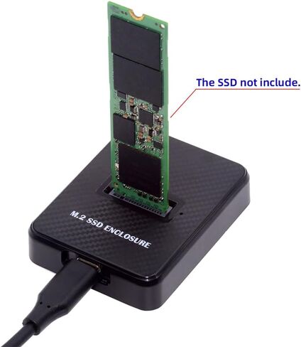 Cablecc USB 3.1 USB-C إلى NVME M-Key M.2 NGFF SSD محول PCBA خارجي محول عمودي نوع أسود اللون in Kuwait