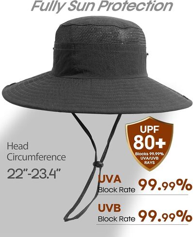 FURTALK Sun Hats for Men Women Fishing Hat UPF 80+ Breathable Wide Brim Hiking Summer UV Protection Bucket Hats in Saudi Arabia