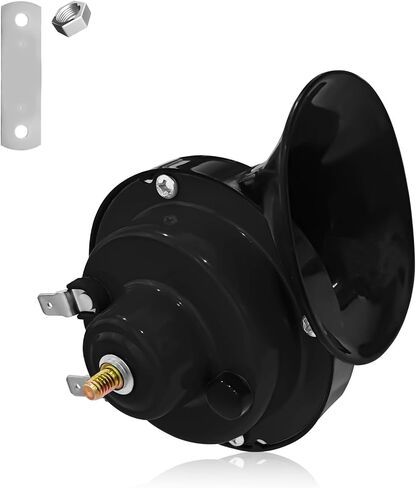 قرون هواء السيارة من أجل السلامة ، قرن قطار الشاحنة الصاخب 300dB 12V ، طقم بديل للقرن الكهربائي المضاد للسيارات ، قرون ثور للسيارة ، غطاء محرك السيارة ، دراجة نارية ، سكوتر ، قارب (أسود) in Kuwait