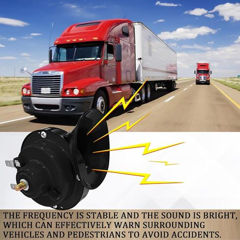 قرون هواء السيارة من أجل السلامة ، قرن قطار الشاحنة الصاخب 300dB 12V ، طقم بديل للقرن الكهربائي المضاد للسيارات ، قرون ثور للسيارة ، غطاء محرك السيارة ، دراجة نارية ، سكوتر ، قارب (أسود) in Kuwait