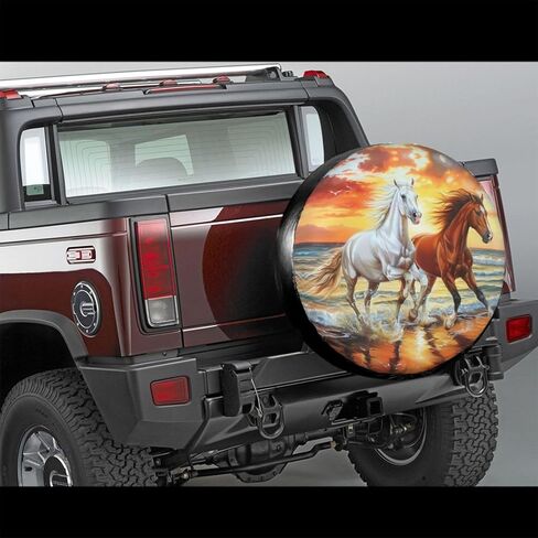 Mountain Landscape Spare Tire Cover for Rv Trailer Camper- Cute Wheel Protectors Cover Waterproof Universal Fit for Truck SUV Travel Camping Outdoor-15 inch in Kuwait