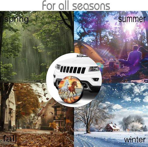 Mountain Landscape Spare Tire Cover for Rv Trailer Camper- Cute Wheel Protectors Cover Waterproof Universal Fit for Truck SUV Travel Camping Outdoor-15 inch in Kuwait