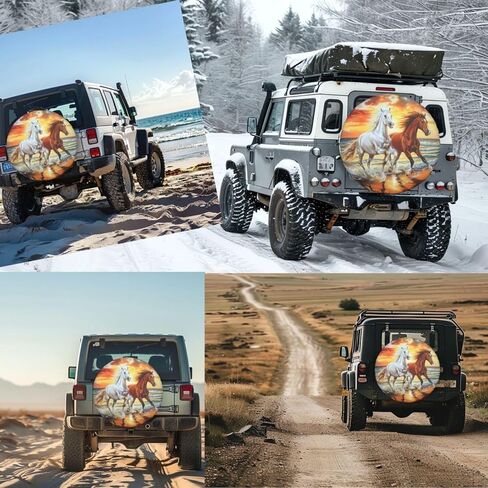 Mountain Landscape Spare Tire Cover for Rv Trailer Camper- Cute Wheel Protectors Cover Waterproof Universal Fit for Truck SUV Travel Camping Outdoor-15 inch in Kuwait