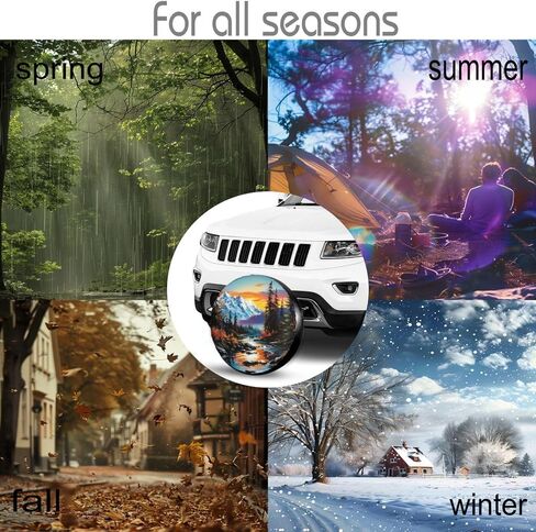 Mountain Landscape Spare Tire Cover for Rv Trailer Camper- Cute Wheel Protectors Cover Waterproof Universal Fit for Truck SUV Travel Camping Outdoor-15 inch in Kuwait