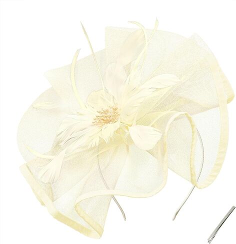 Century Star Womens Fascinator for Women Kentucky Hats Derby Tea Party 2025 Mesh Flower with Feather Wedding Church Hat in Kuwait