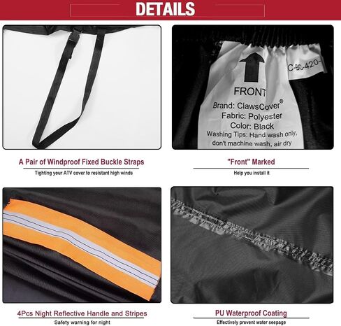 أغلفة دراجة نارية أغلفة مقاومة للماء في الهواء الطلق في الشارع الشاق الشارع Goldwing Cruiser Touring Bike Cover Fit Harley Davidson Honda Indian Yamaha ، All Weather Protection ، 116 "LX 47.2" WX55 H-Clawscover in Kuwait