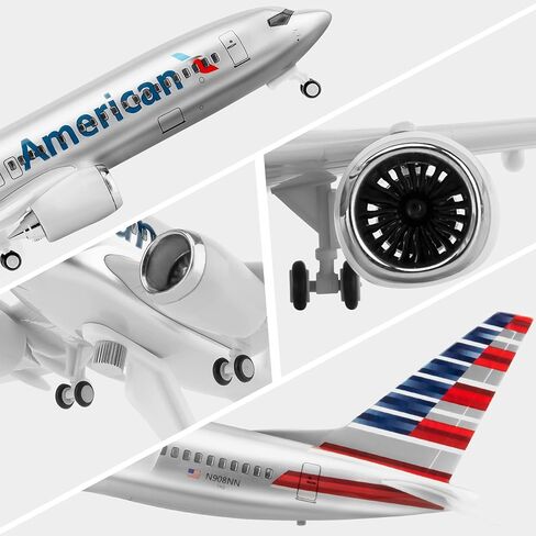 Joylluoan 1:130 Model United Model Plane Alloy Diecast Airplanes Model Airplane with LED Light in Kuwait