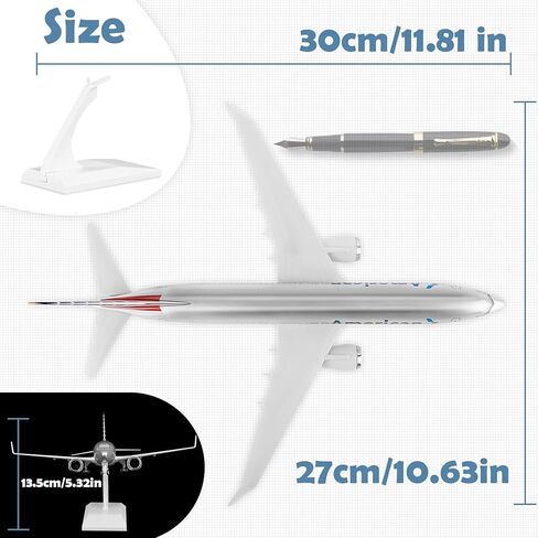 Joylluoan 1:130 Model United Model Plane Alloy Diecast Airplanes Model Airplane with LED Light in Kuwait