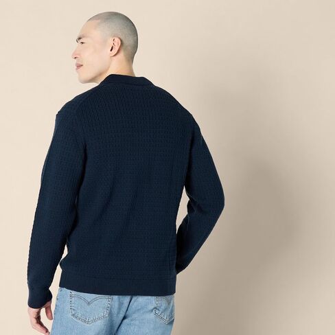 Amazon Essentials Men's Relaxed-Fit Collared Cardigan Sweater in Saudi Arabia