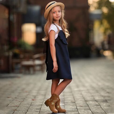 Rollda Girls Cowboy Boots Cowgirl Boots for Girls Star Boots Kids Western Boots for Toddler/Little Kid/Big Kid in Saudi Arabia