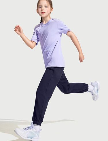 Kissonic 3 Pack Boys Girls Sweatpants Active Joggers Kids Elastic Waist Athletic Jogger Pants with Pockets Drawstring in Kuwait