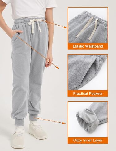 Pehmea Boys Girls Pultspants 3 Pack Pack active jogger bants with mobicets for Kids من 5 إلى 14 عامًا in Kuwait