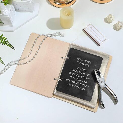 Happily Ever After Card Keeper Wedding Greeting Card Organizer Kit Include 6x8 Greeting Postcard Holder Hole Punch Print Template 20 Photo Protectors for Wedding Keepsake Album Storage Gift in Saudi Arabia