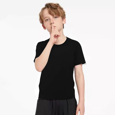 5 Pack Boys/Kids/Teens Quick Dry Shirts Mesh Moisture Wicking Active Athletic Performance T-Shirts(Age 4-18Y) in Kuwait