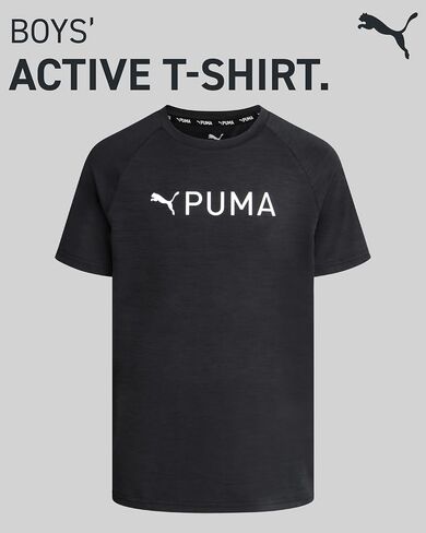 PUMA Boys Youth Dry Fit T-Shirt - Active Performance Short Sleeve Athletic Shirts for Teens (Size: 4-18) in Saudi Arabia