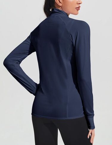 Coorun Women's UPF 50+ Jackets Sun Protection Golf Golf Athletic Jackets Lightweight Full zip Long Sleeve Stirts مع جيوب in Kuwait