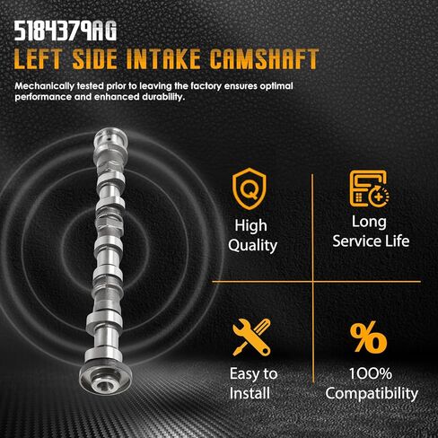 5184379AG Left Side Intake Camshaft for Dodge Charger Journey Durango 3.6L,for Chry-sler-300 3.6L, for Jeep Wrangler Grand Cherokee 3.6L Engine, Replace No. 5184379AH 5184379AD 5184379AF in Kuwait
