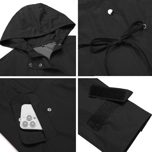 IN'VOLAND Plus Size Rain Jackets For Women Waterproof Rain Coats with Hood Lightweight Windbreaker Outdoor Trench Coat in Saudi Arabia