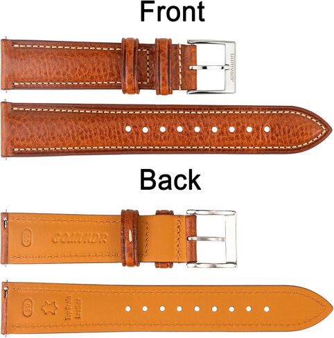حزام جلدي إيطالي من الجلد الإيطالي Tuscany Tucsable Top Leative Leather Strap الأصلي ، 16 مم 18 مم 19 ملم 20 مم 21 مم 22 مم XL XL XXL نطاقات مشاهدة للرجال والنساء سميكة وذات in Kuwait