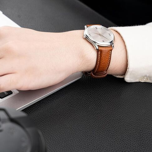 حزام جلدي إيطالي من الجلد الإيطالي Tuscany Tucsable Top Leative Leather Strap الأصلي ، 16 مم 18 مم 19 ملم 20 مم 21 مم 22 مم XL XL XXL نطاقات مشاهدة للرجال والنساء سميكة وذات in Kuwait