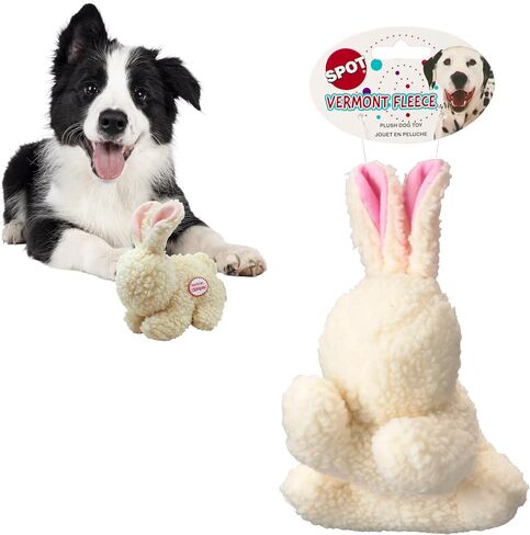 SPOT by Ethical Products Super Soft Vermont Fleece Dog Toys - Calming Dog Toy with Squeaker Dog Toy For Small Dog Puppy Toys Large Dogs Toys Chew Squeak Puppy Interactive Fetch Toy - Chew-Man in Kuwait