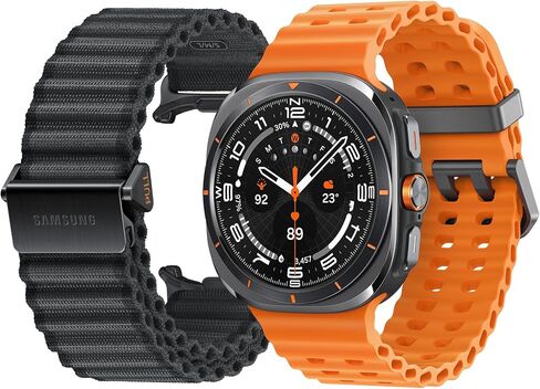 Samsung Galaxy Watch Ultra 47mm LTE AI Smartwatch W/نقاط الطاقة ، نصائح العافية ، تتبع معدل ضربات القلب ، شاشة النوم ، تعقب اللياقة البدنية ، GPS ، 2024 ، Titanium Silver [الإصدار الأمريكي ، ضمان الشركة المصنعة 1 سنة] in Saudi Arabia
