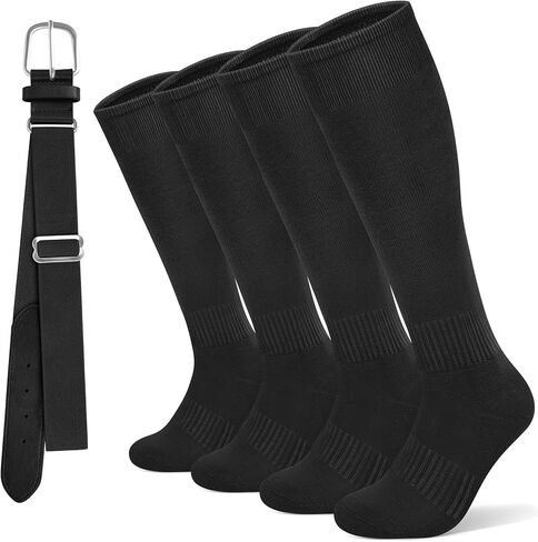 YSense Baseball Socks for Youth, Softball Soccer Calf Tube Socks & Belt Combo Set for Boys Girls Women Men School Sports in Saudi Arabia