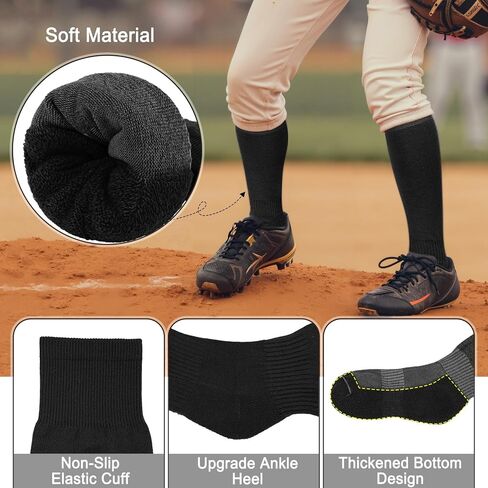 YSense Baseball Socks for Youth, Softball Soccer Calf Tube Socks & Belt Combo Set for Boys Girls Women Men School Sports in Saudi Arabia