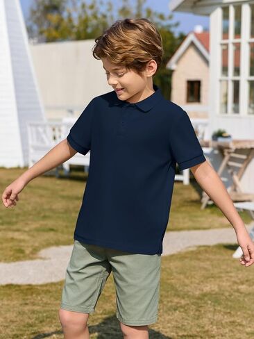 الأولاد الهالونينغ الأكمام القصير قميص بولو قميص مدرسة الزي الرسمي للأطفال من 5 إلى 14 سنة in Kuwait