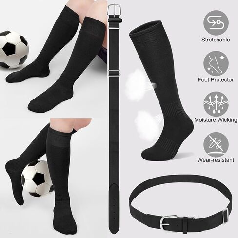YSense Baseball Socks for Youth, Softball Soccer Calf Tube Socks & Belt Combo Set for Boys Girls Women Men School Sports in Saudi Arabia